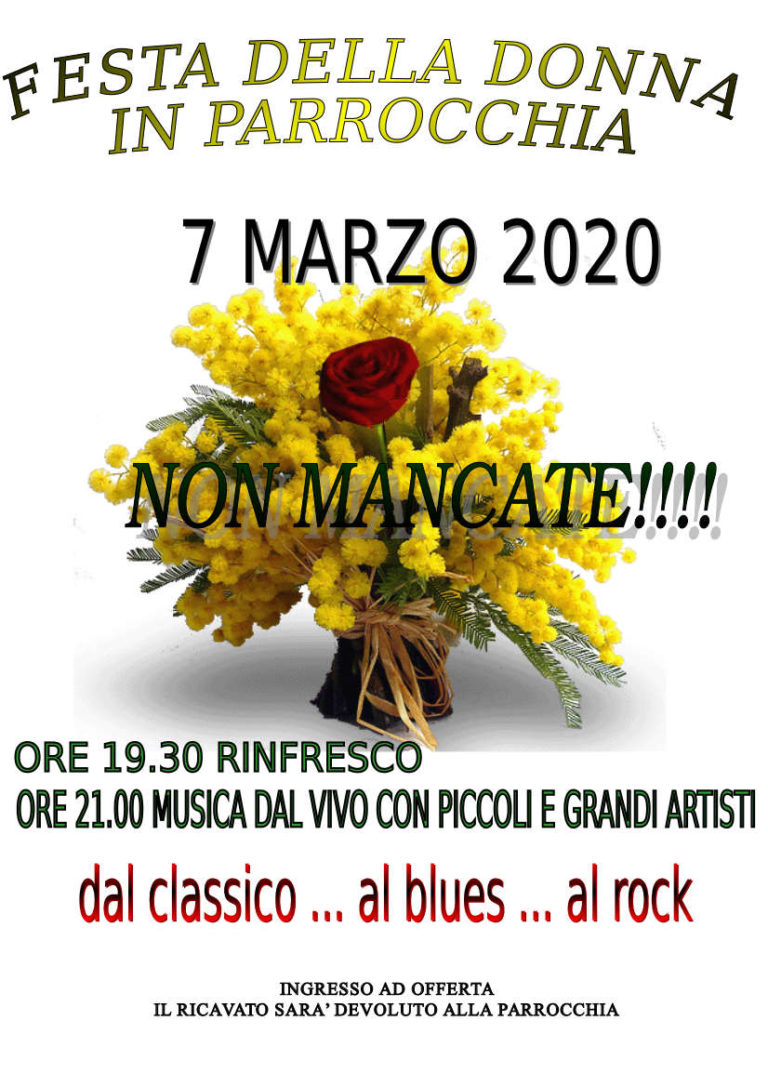 7 marzo 2020 – Festa della Donna