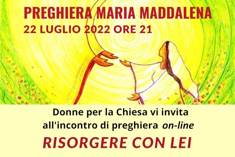 Gocce #10 | PREGHIERA on-line PER LA FESTA DI SANTA MARIA MADDALENA