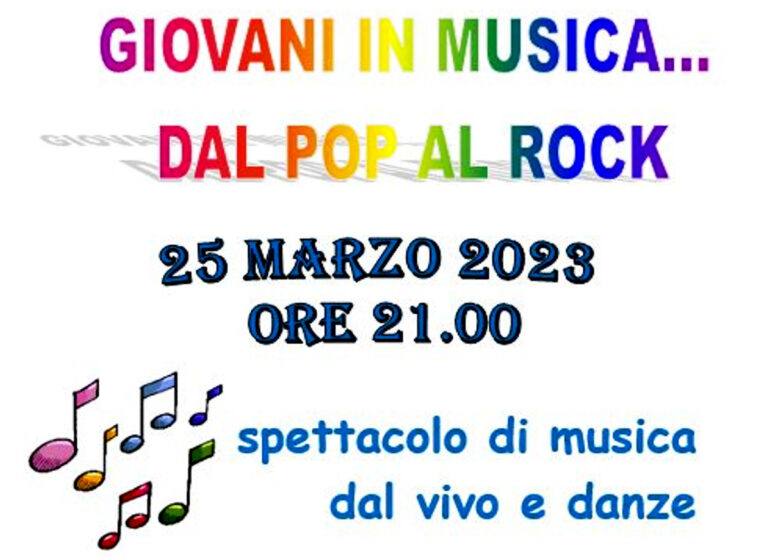 GIOVANI IN MUSICA DAL POP AL ROCK